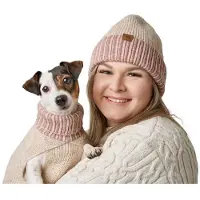 Hunter - Dogcoat Odense 25 + hat, beige/rose - (203532)