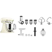 KitchenAid Küchenmaschine "5KSM125EER" Gratis Fleischwolf+Gemüseschneider m. 3 Trommeln (Wert ca. 278,-€ UVP)
