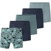 Schiesser 5er-Set: Boxershorts in Türkis/ Dunkelblau - 92