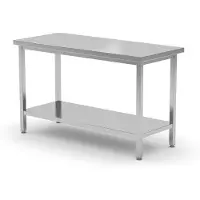 Hendi Arbeitstisch Kitchen Line mit Grundboden 1400x600x850mm