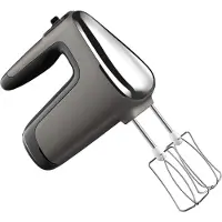 Moulinex PowerMix HM650E, Handmixer, Schwarz, Grau, Schlagen, Kneten, Mixen, Leiter, Schwarz, Edelstahl
