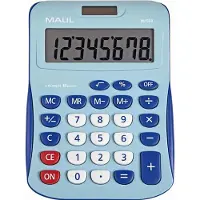 MAUL MJ 550, Tasche, Display-Rechner, 8 Ziffern, 1 Zeilen, Akku, Blau