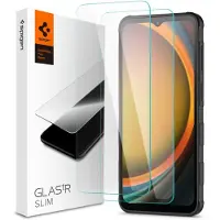 Spigen GLAStR Fit Displayschutzfolie 2er-Pack + Applicator für das Samsung Galaxy Xcover 7 Pro