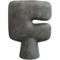 101 Copenhagen Tribal Vase Big Dunkelheit Grau - , Grau, Keramik