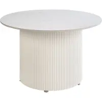 Beliani Couchtisch Hellbeige Platte aus gesintertem Stein Metallgestell ø 70 cm Natürlicher Look Modernes Design Wohnzimmer