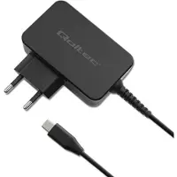 Qoltec 52386 GaN POWER PRO Ladegerät | 1xUSB-C | 65W | 5-20V | 3-3 25A | Schwarz