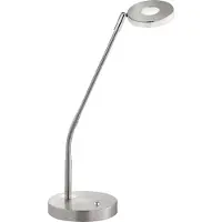 FISCHER&HONSEL GMBH LED Tischlampe Dent, dimmbar, alu / grau / zink, für Wohn- / Esszimmer, Metall, Modern, LED Tischlampe