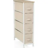 Hjh LIVING Kommode mit 4 Schubladen FOLDRESS S Sideboard Schrank 76.0 x 20.0 x 48.0 cm