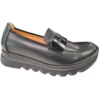 Wolky Slipper Damen Snoafer F2F Biocare Stretch Black-Schuhgröße 39