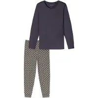 Schiesser Pyjama in Anthrazit - 36