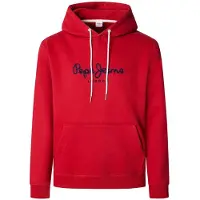 Pepe Jeans für Herren. PM5800009 Sweatshirt Macbeth Einfarbig rot (M), Lässig, Baumwolle