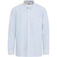 Camel active Langarmhemd , Herren, Gr. XL, N-Gr, blau (sky blau), Stoff, Obermaterial: 100% Baumwolle, gestreift, regular fit, Rundhals, 2-Knopf-Manschette, Hemden Langarmhemd, mit Button-down-Kragen