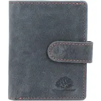 Greenburry Kartenbörse Leder Kreditkartenetui Vintage Minibörse Herren RFID steel blue