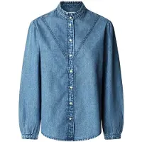 Pepe Jeans für Damen. PL3051203V3 Bluse Regular blau (L), Lässig, Baumwolle, Langarm