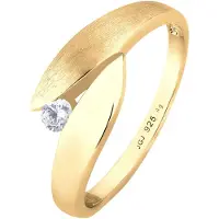 Elli Ring 925 Sterling Silber in Gold | Gr.: 56