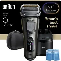 Braun Series 9 Pro+ 9655cc, Folienschaber, Grau, Tasten, Akku, Lithium-Ion (Li-Ion), Integrierte Batterie