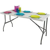 Eurotrail Campingtisch pavillons 152 x 71 cm stahl weiß
