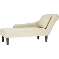 vidaXL Chaiselongue mit Kissen und Rechter Armlehne Creme Samt