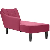 vidaXL Chaiselongue mit Rechter Armlehne Weinrot Samt