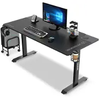 Ultradesk MOMENTUM, Gerade, Freiform, Gaming, Schwarz, 1520 mm, 700 mm