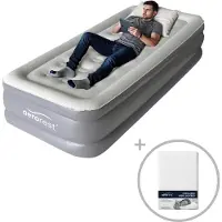 Aerorest Supreme Plush XL Luftmatratze für eine Person | 210 x 99 x 46 cm | Inklusive Spannbettlaken | Besonders lang (210 cm) | Ideal für große Personen