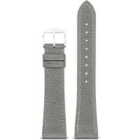 Hirsch 01802130-2-20 Armband für Uhren Bologna M 20 mm Leder Hellgrau