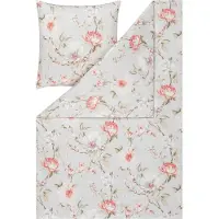 Estella Mako Jersey Bettwäsche 135x200 Penelope rosa Rosen Blüten 6943-400