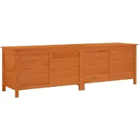 vidaXL Gartentruhe Braun 198,5x50x56,5 cm Massivholz Tanne