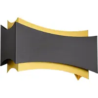QAZQA Moderne Wandleuchte Schwarz mit Gold - Plats