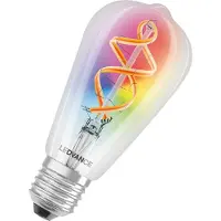 Ledvance SMART+ WiFi 4,5-W-LED-Lampe EDISON, E27, 300 lm, RGBW, 2700-6500 K, dimmbar, Alexa, App