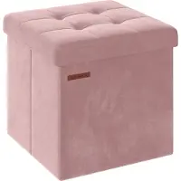 Songmics Sitzbank mit Stauraum für Flur pastellrosa LSF227R01