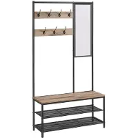 Vasagle Garderobenständer Dacey in Kamelbraun - (B)98.1 x (H)180.1 x (T)35.1 cm | Gr.: onesize
