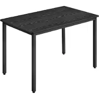 Vasagle Esstisch 70 x 110 x 77 cm ebenholzschwarz-mattschwarz KDT081B02