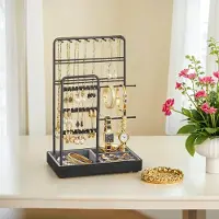 Hobby Hall Schmuckständer, Schmuckhalter, Schmucktablett Samt JJSB35021B01