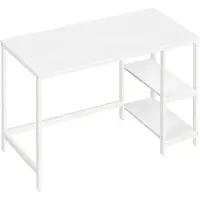 Vasagle Tisch, Computertisch, Bürotisch, 120 x 60 x 76 cm, moderner Stil, für Arbeitszimmer, Schlafzimmer, Wohnzimmer, ahornweiß LWD047W44