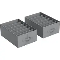 Songmics Kleiderschrank-Organizer, 4er Set, Aufbewahrungsbox, 6 Fächer, RUS009G04