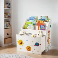 Songmics Bücherregal, Regal, mit 3 Regalebenen GKRB3541WT