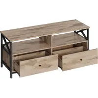 Vasagle TV-Schrank 120 cm lang mit 2 Schubladen und 2 offenen Fächern LTV300B50