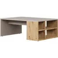 Vicco Couchtisch Danny Cashmere 90 x 60 cm mit Regalen, Model 57322