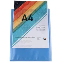 Exacompta 5742E 10x Sichtmappe aus PP 500μ mit 40 Hüllen Kreacover Chromaline, für Format DIN A4 - Blau