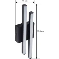 LINDBY LED Aussenwandleuchte Abelia , schwarz, Aluminium, Modern, LED Wandleuchte außen