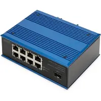 Digitus 8 Port Gigabit Ethernet Netzwerk Switch, Industrial, Unmanaged, 1 SFP Uplink, Unmanaged, Gigabit Ethernet (10/100/1000), Vollduplex