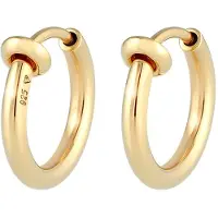 Elli Ohrringe Creolen Ohrclips Ohne Ohrloch Klassik 925 Silber Elli Gold