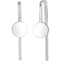Elli Ohrringe Geo Kreis Basic Plättchen Trend 925 Silber Elli Silber