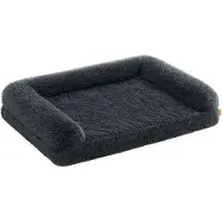 OEM XXL Hundebett, Noppenschuim, abnehmbar, wasbar, 122x85x24cm, dunkelgrau