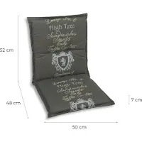 GO-DE Textil, Sesselauflage Niederlehner, 2er Set, Farbe: grau, Maße: 100 cm x 50 cm x 7 cm, Rueckenhoehe: 52 cm