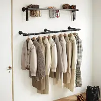 Songmics Kleiderstange für die Wand, Garderobenstange, Wandmontage HSRB35104B01