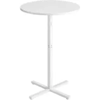 Vasagle Bartisch rund 60 x 60 x 104,5 cm schneeweiß LBT361W01