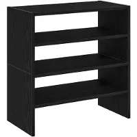 vidaXL Schuhregale 2 Stück stapelbar Schwarze Eiche 60x30x30,5 cm