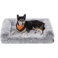 OEM XL-Gegolfd-Schuim-Hundebett, Ombre-Grau, 106 x 80 x 23 cm, Wasbar